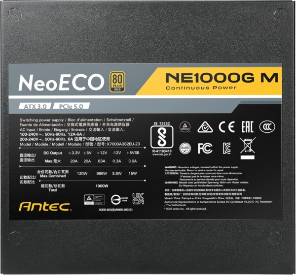 ANTEC NEO ECO NE1000G (Nuovo) - immagine 2